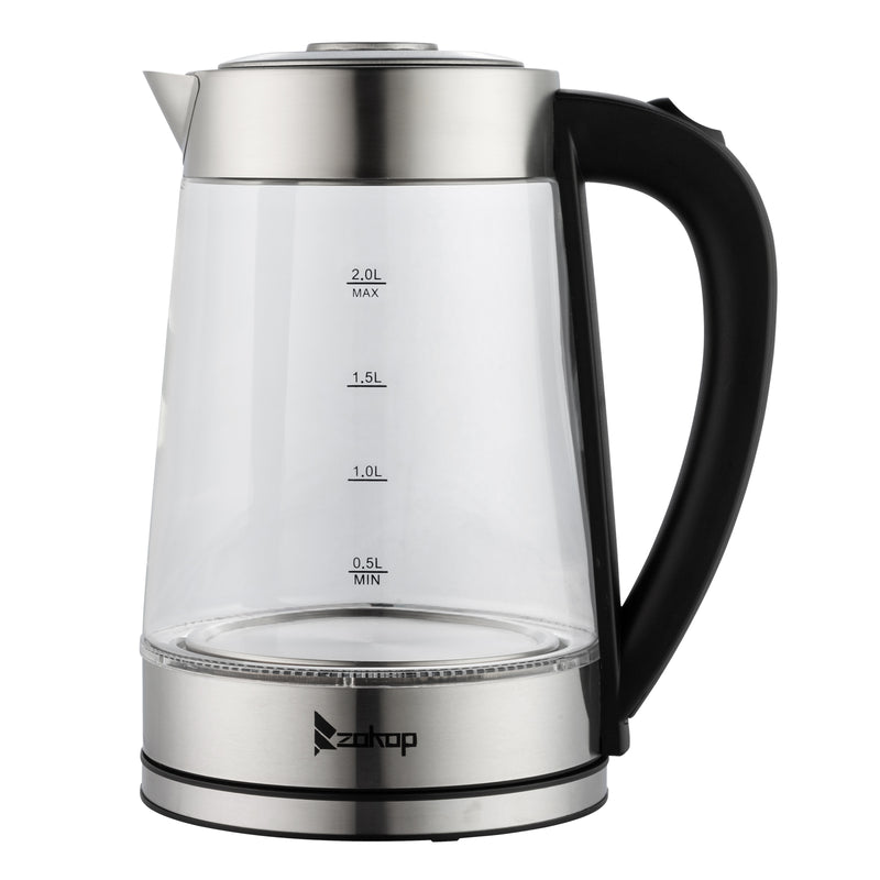 HD-250 220V 2000W 2L Blue Glass Electric Kettle 