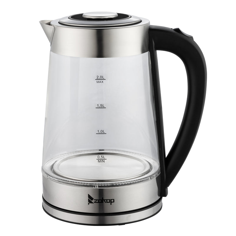 HD-250 220V 2000W 2L Blue Glass Electric Kettle 