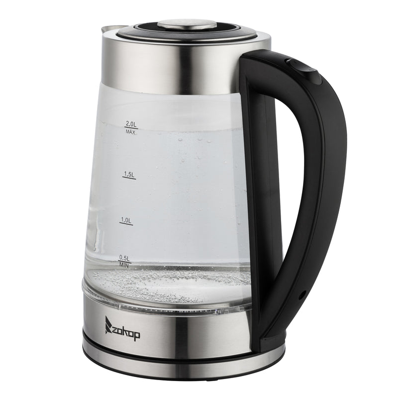 HD-250 220V 2000W 2L Blue Glass Electric Kettle 