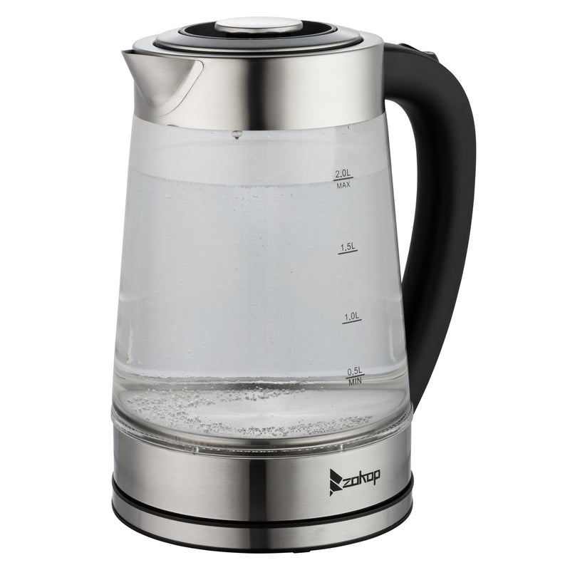 HD-250 220V 2000W 2L Blue Glass Electric Kettle 