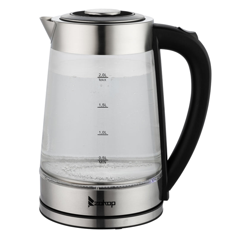 HD-250 220V 2000W 2L Blue Glass Electric Kettle 