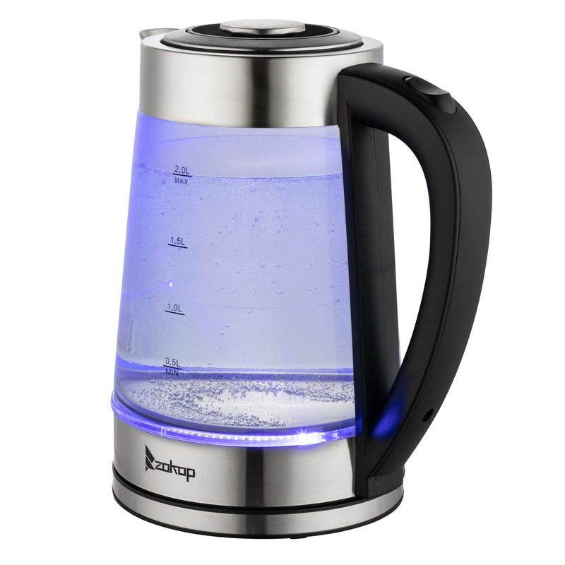 HD-250 220V 2000W 2L Blue Glass Electric Kettle 