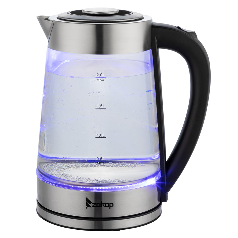 HD-250 220V 2000W 2L Blue Glass Electric Kettle 