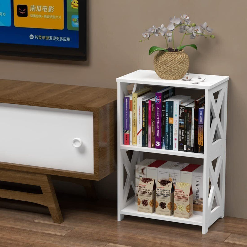 Bedside Table White Drawer Cabinet Small Side End Table Nightstand Storage Shelf 