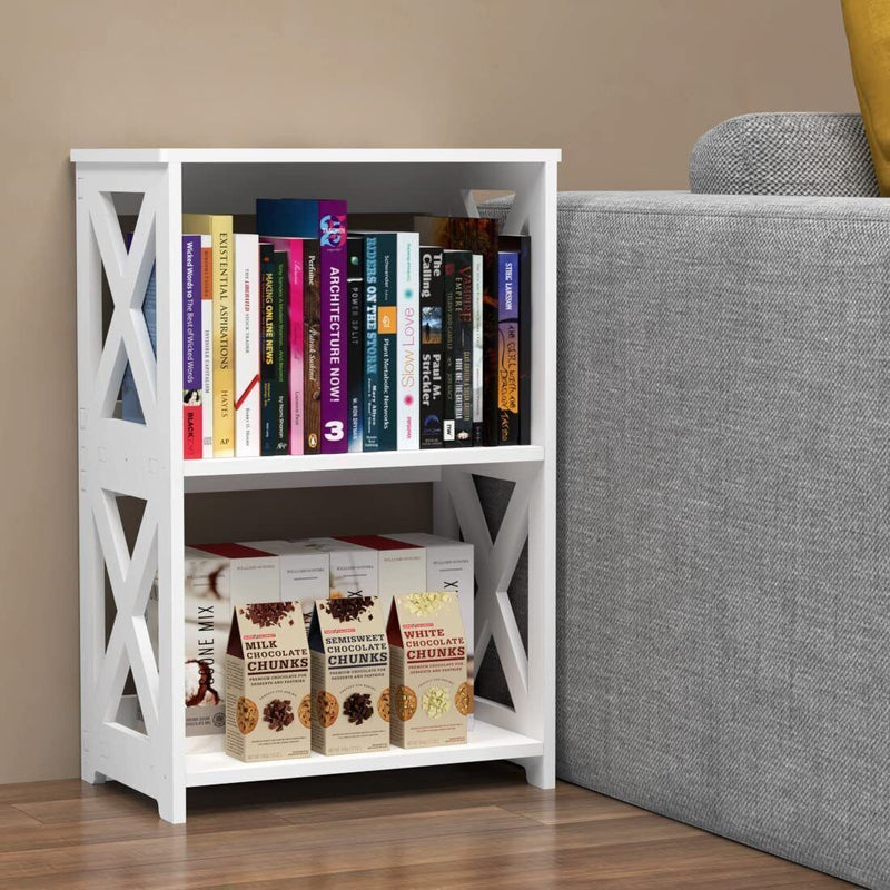 Bedside Table White Drawer Cabinet Small Side End Table Nightstand Storage Shelf 