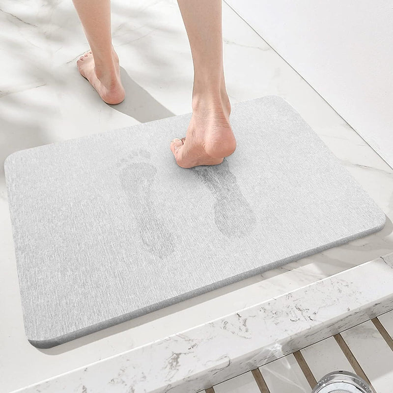 Diatomite Stone Bath Mat Absorbent Drying Bathstone Bathmat Rugs Non-Slip Mat 