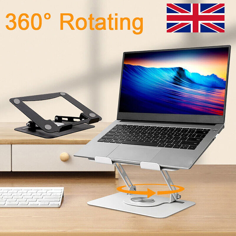 360° Metal Portable Laptop Tablet Stand Adjustable Holder For Desk Office Home 