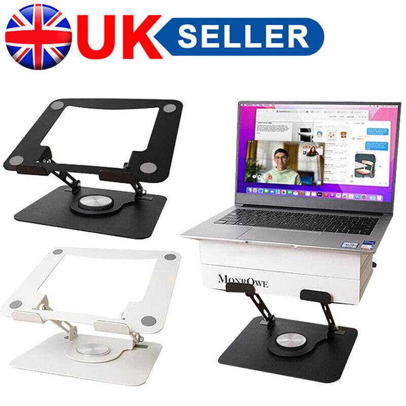 360° Metal Portable Laptop Tablet Stand Adjustable Holder For Desk Office Home 