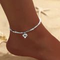 Female Fashion Cross Double-circle Anklet 