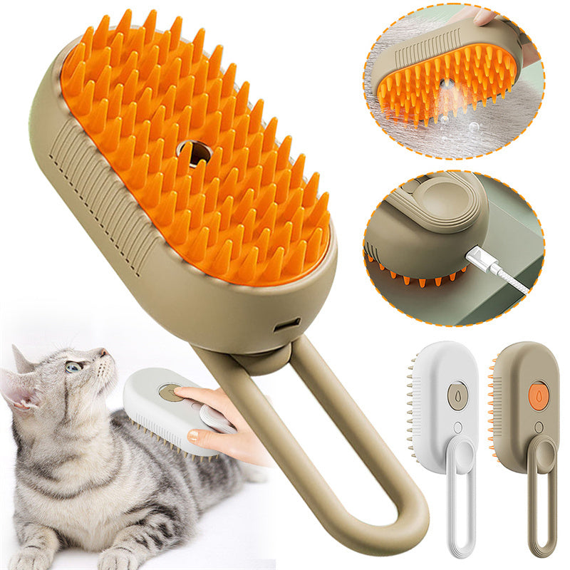 Cat Steam Brush Steamy Dog Brush 3 In 1 Electric Spray Cat Hair Brushes For Massage Pet Grooming Comb Hair Removal Combs Pet Products 