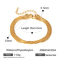 Personalized Woven Handmade 18K Gold Stainless Steel Five-layer Bracelet 