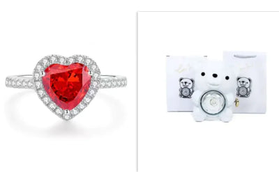 Eternal Rose Teddy Bear Jewelry Box with Necklace 