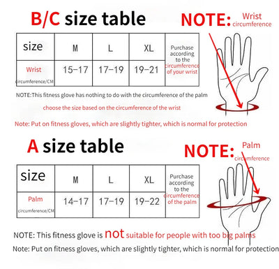 Gymnastics Gym Hand Wrist Palm Gloves 