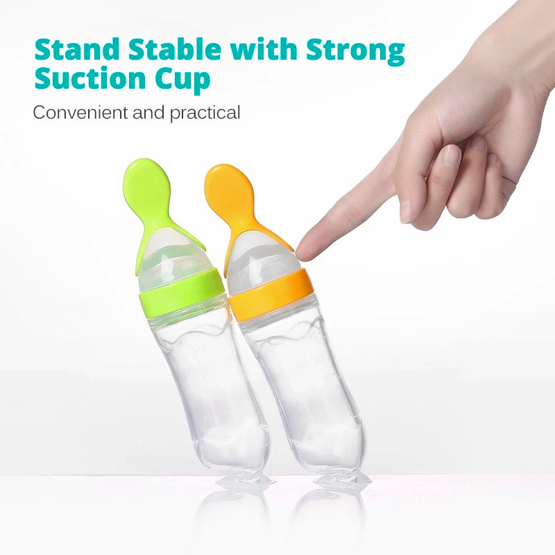 Baby Silicone Feeding Spoon Bottle 