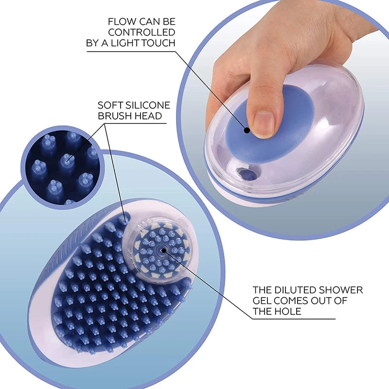 Dog Soft Silicone Bath Brush 