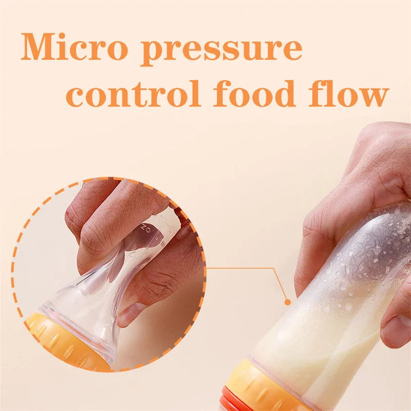 Baby Silicone Feeding Spoon Bottle 