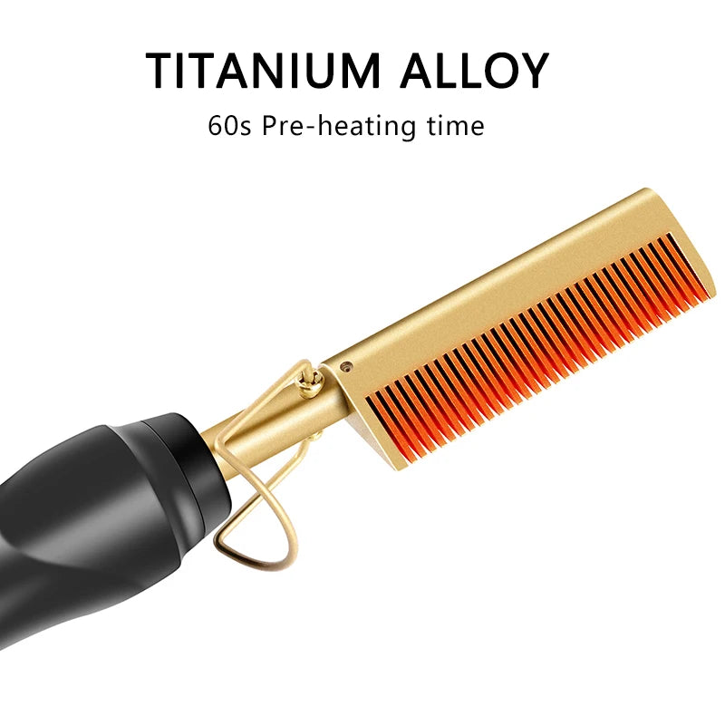 Electric Heating Hair Straightener Comb 