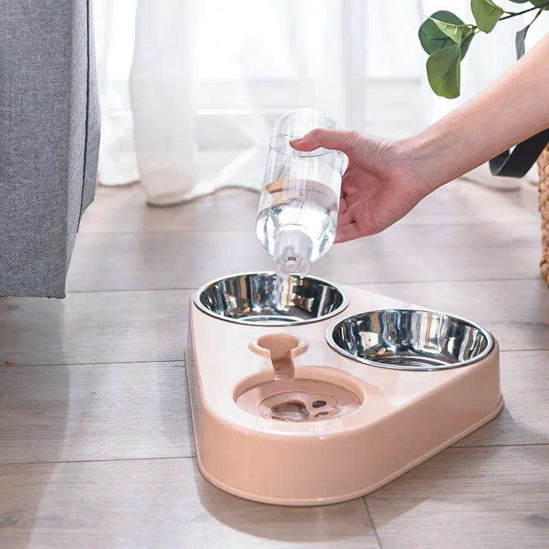 3In1 Pet Stainless Steel Bowl Feeder 