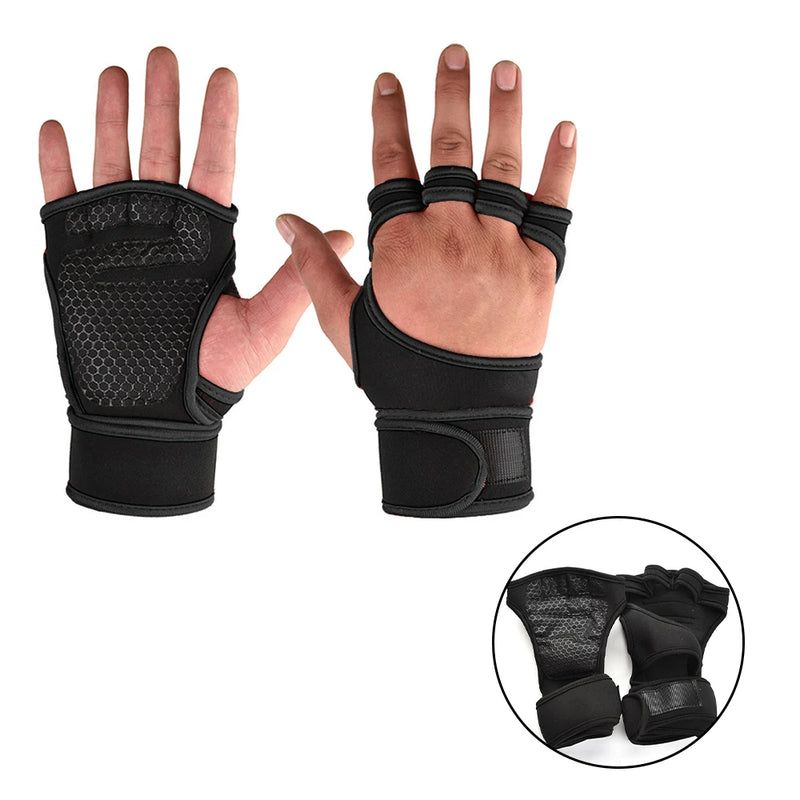 Gymnastics Gym Hand Wrist Palm Gloves 