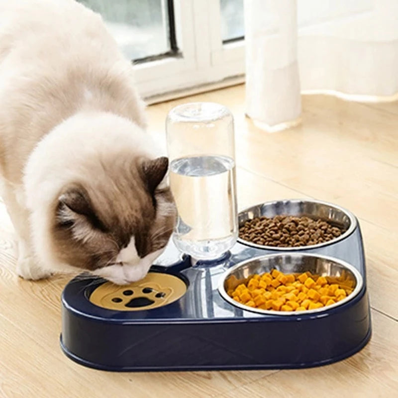 3In1 Pet Stainless Steel Bowl Feeder 