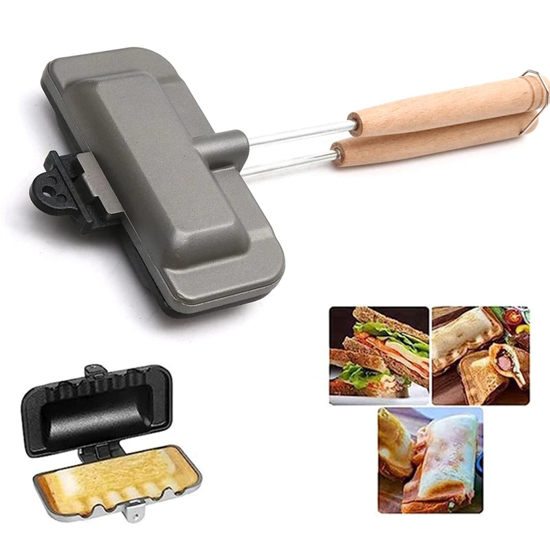 Hot Sandwich Maker, Hot Dog Toaster, Double-Sided Sandwich Baking Pan, Double Sided Frying Pan, For Grilled Cheese Maker 