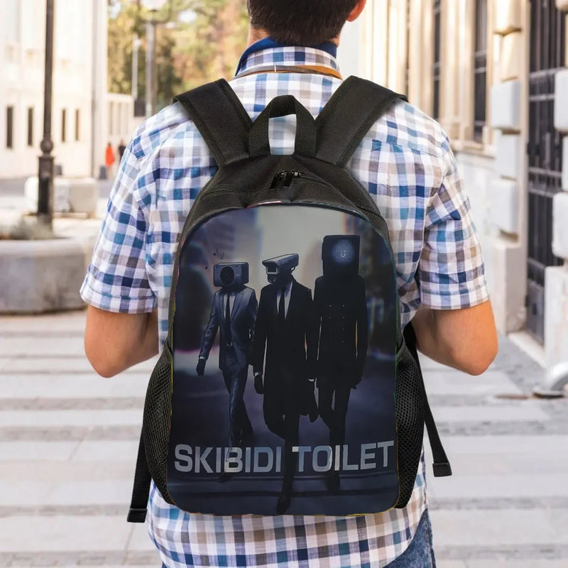 Skibidi Animal Games Toilet Speak Man Backpack Titan Clock Man School Bags Custom Large Capacity Backpack 