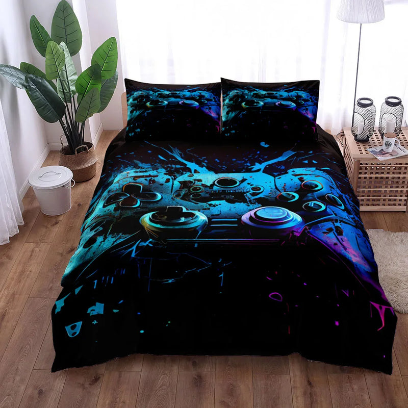 Gaming Zone Art Duvet Cover Set King Queen Double Full Twin Single Size Bed Linen Set 