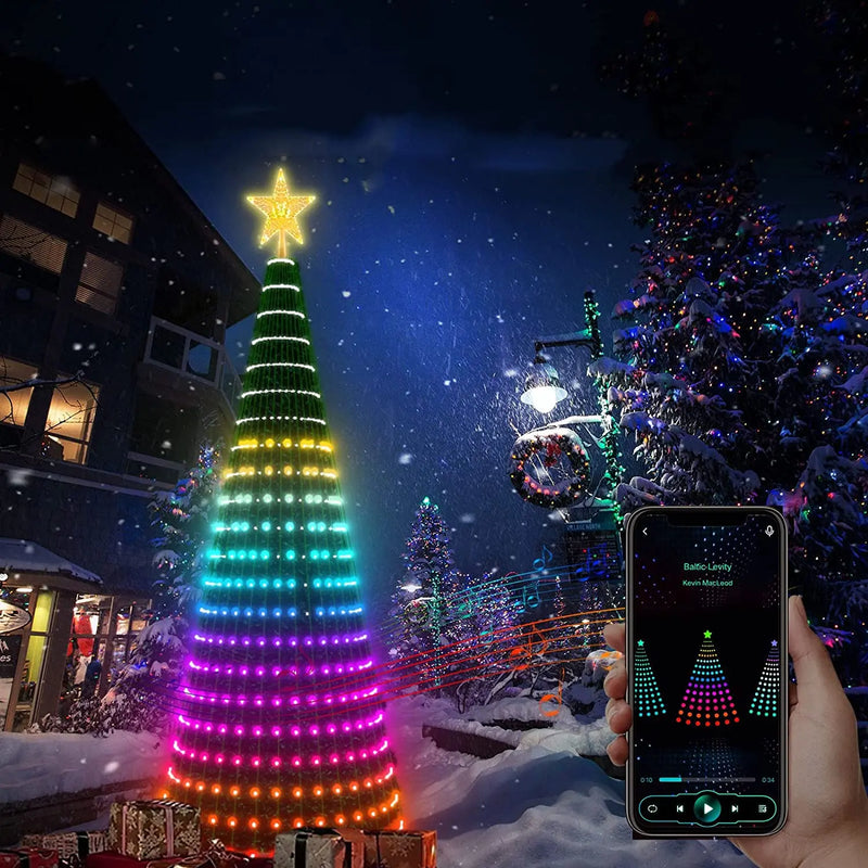 Smart Christmas Tree Lights APP Remote Control String Lights for Bedroom Window Christmas Navidad Wedding Party Decoration