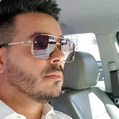 Mens Fashion Classic Square Retro Sunglasses designer luxury 2024 brands vintage oversized sunglasses shades 