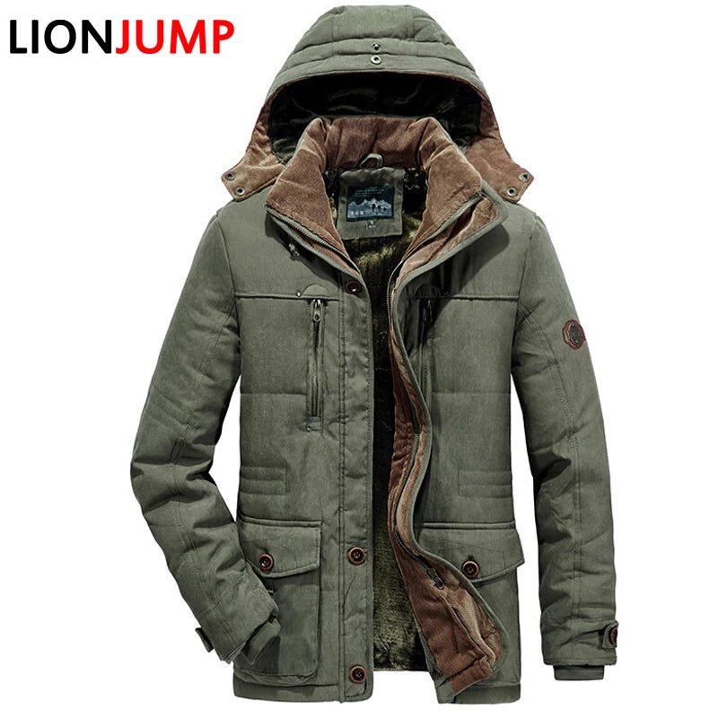 2024 New Men's Leisure Velvet Thick Warm Coat Waterproof Fleece Hooded Men Outdoor Jacket Men's Coats 