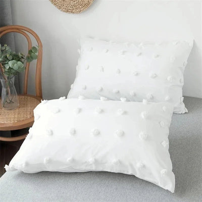 High Quality Crafts with Furball Double Bed Duvet Cover Set 220x240 Tufted King Size Bedding Set Queen Comforter and Pillow Case 