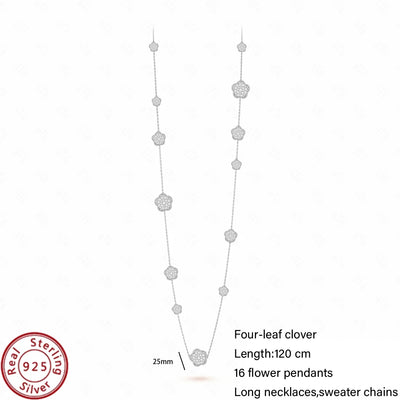 Jstoremart presents a beautiful set of four bracelets arranged in a grid, ideal for weddings or engagements. Each bracelet features distinctive charms: gold flowers, white flowers, blue flowers, and delicate white clovers. The elegance is further enhanced by the Real 925 Sterling Silver stamp on each piece.