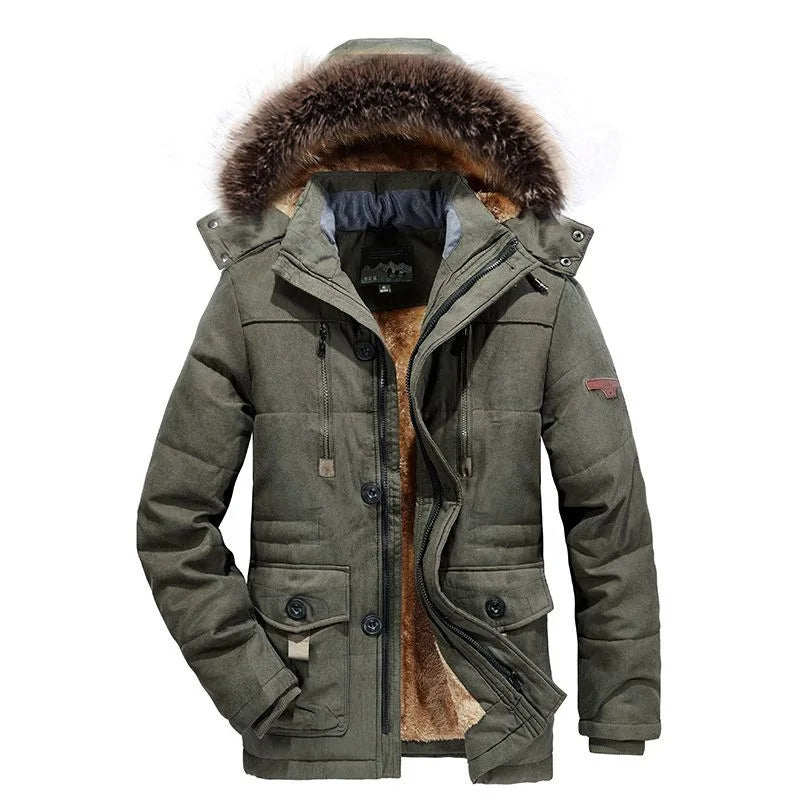 Good Quality Male Fit Winter Coats Multi-pocket Cargo JacketsMen Winter Down Jackets Hooded Casual Long Warm 