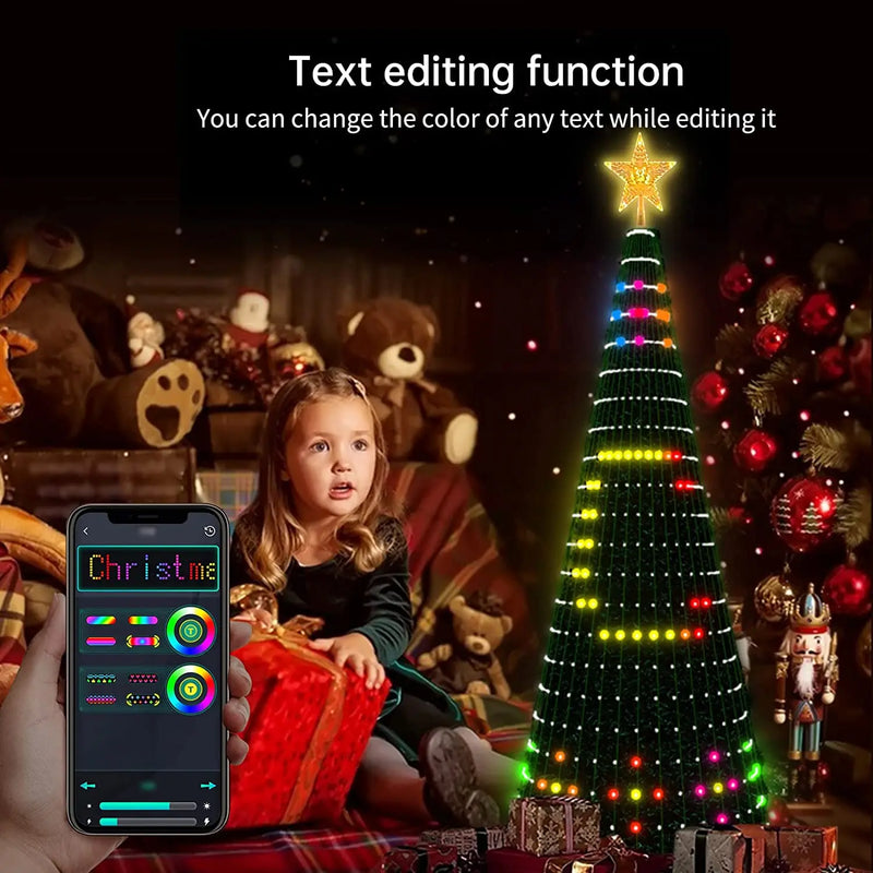 Smart Christmas Tree Lights APP Remote Control String Lights for Bedroom Window Christmas Navidad Wedding Party Decoration