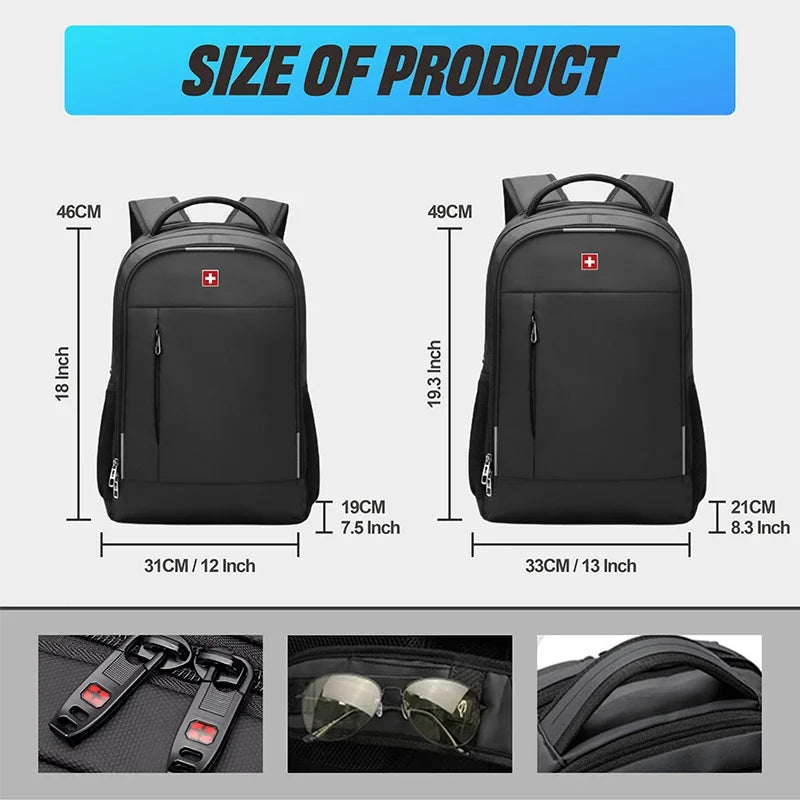 Men Laptop Backpack 17 Inch Fashion Business Backpack School waterproof USB Large Capacity Bag 