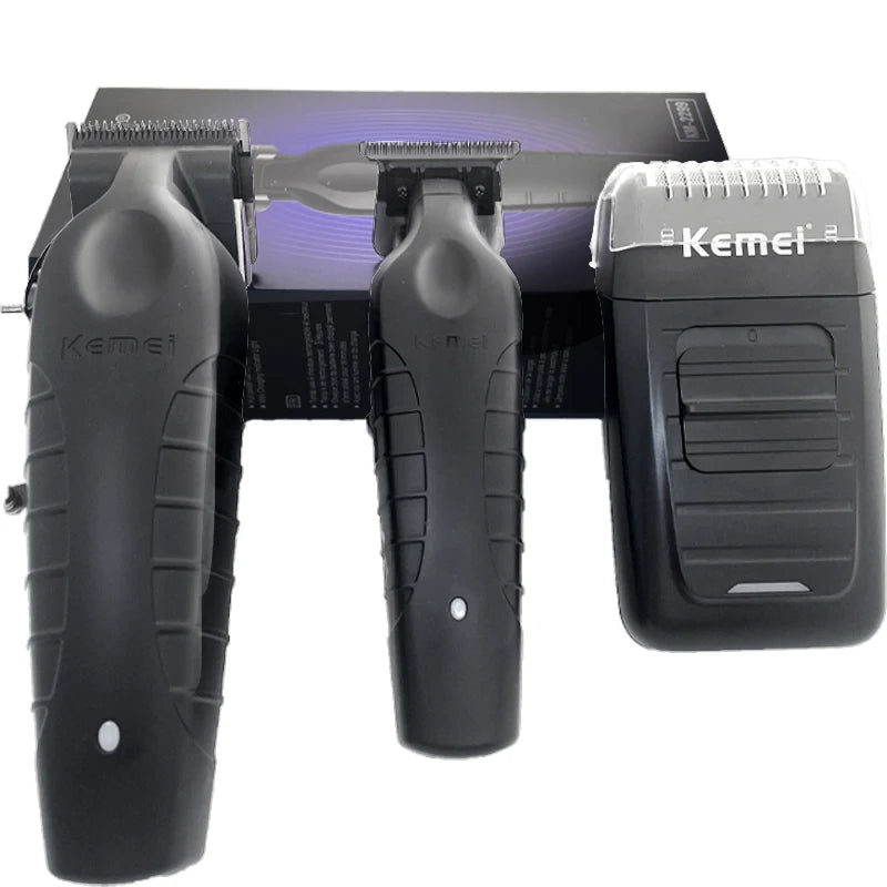 Kemei KM-2296 KM-2299 KM-1102 Professional Hair Clipper Kit Electric Shaver Male Hair Cutting Machine Men’s Trimmer Machine 