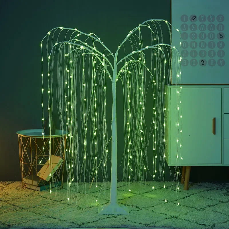 Outdoor Led Weeping Willow Tree Lighting Smart Rgb Christmas Tree Lights Event Decoration Willow Tree Light