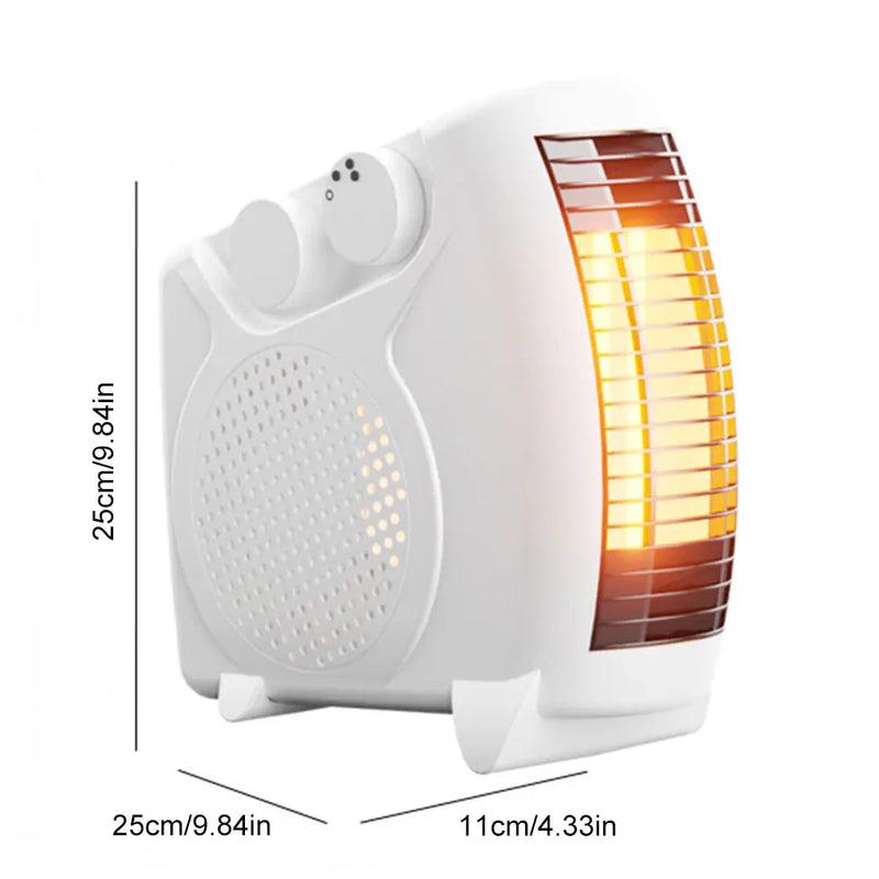 220V Electric Heater Fans 2 Gear Portable Household Desktop Desktop Heating Machine for Home Office Hand Foot Warmer Machine