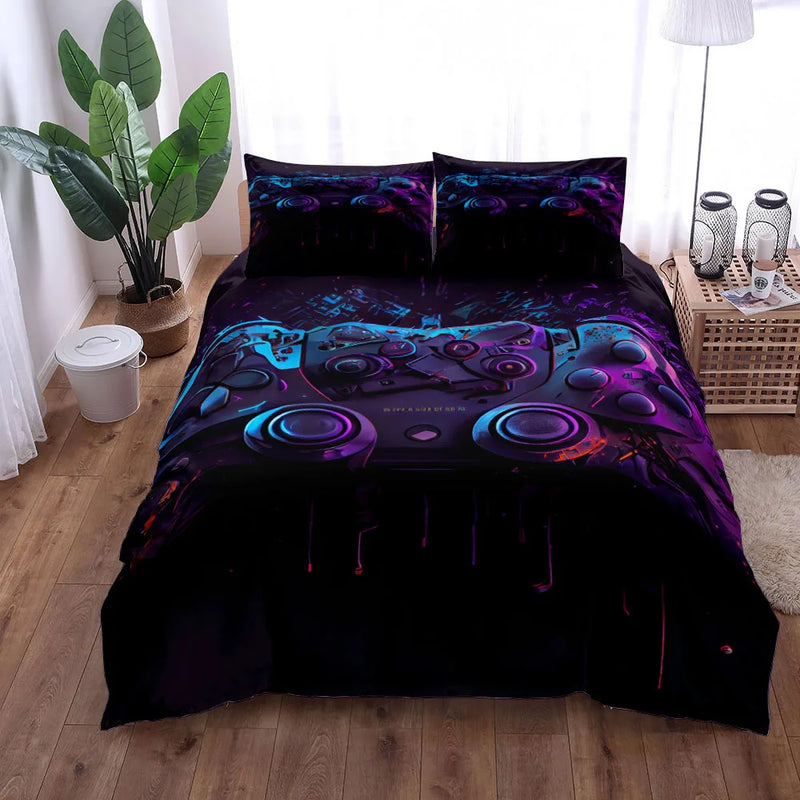 Gaming Zone Art Duvet Cover Set King Queen Double Full Twin Single Size Bed Linen Set 