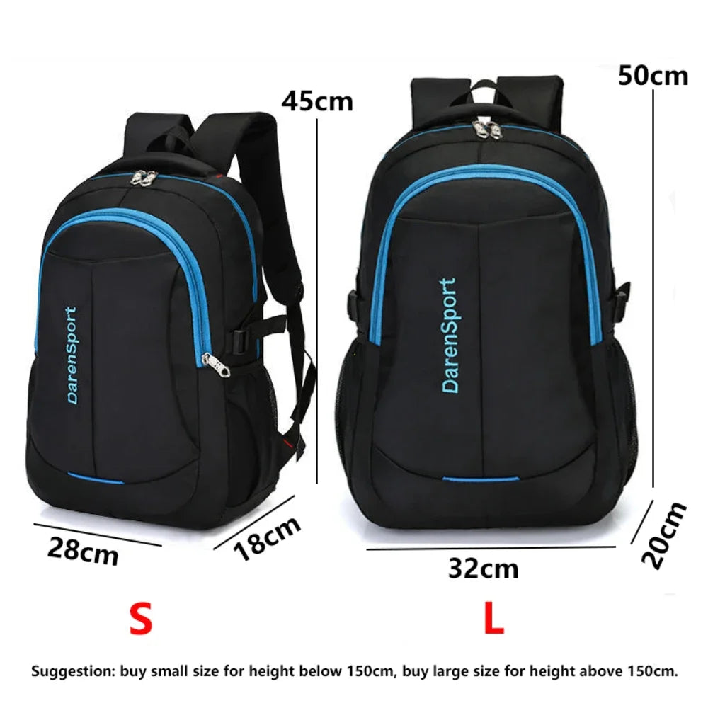 Oxford Shoulder Backpack Fashion Lightweight Waterproof Travel Laptop Rucksack Large Capacity Wear-resistant Student School Bag 