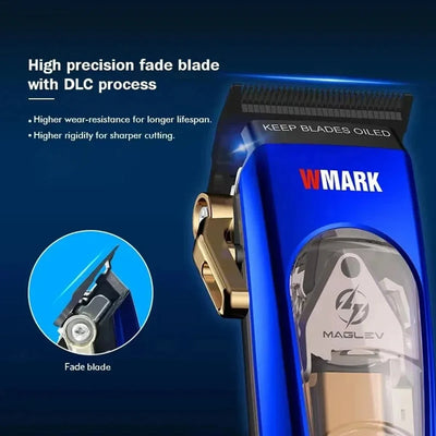 New WMARK NG-9004 Hair Clipper for Men,MAGLEV Motor 10000RPM,Hair Cuter Machine,Cordless Rechargeable Edgers Clippers Withbase 