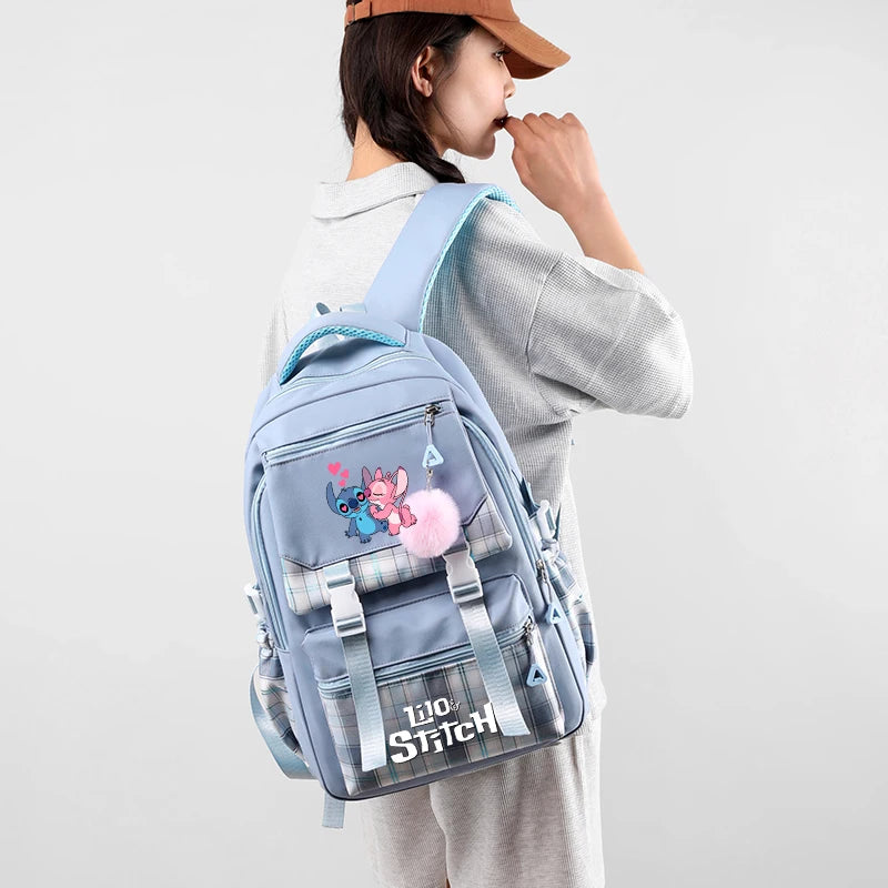 Disney Lilo Stitch Backpack for Girl Boy Student Teenager Children Back to School Rucksack Women Cute Casual Bags Kids Gift Toy 