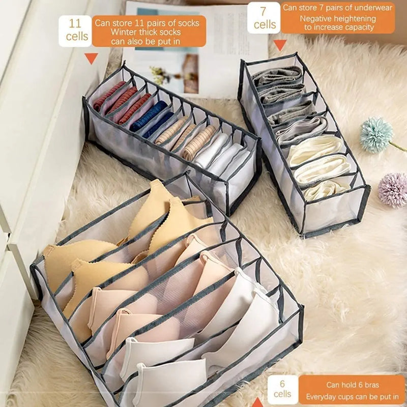 Underwear Bra Organizer Storage Box Panties Socks Storage Boxes Wardrobe Clothes Organizer Drawers Separator Boxes 