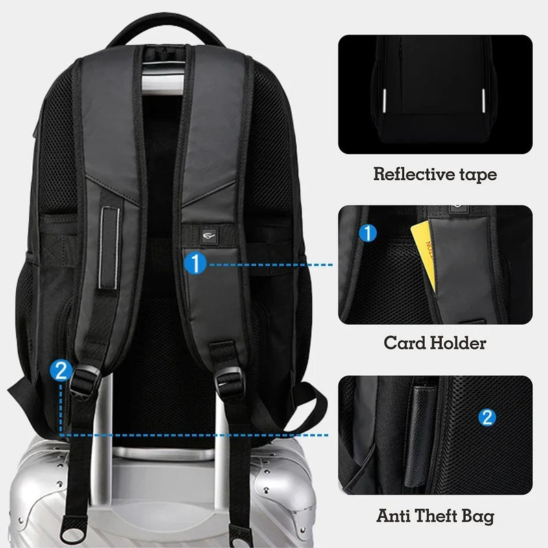 Men Laptop Backpack 17 Inch Fashion Business Backpack School waterproof USB Large Capacity Bag 