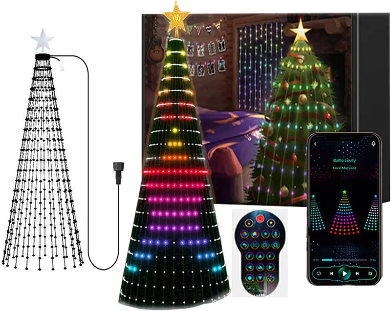 Smart Christmas Tree Lights APP Remote Control String Lights for Bedroom Window Christmas Navidad Wedding Party Decoration