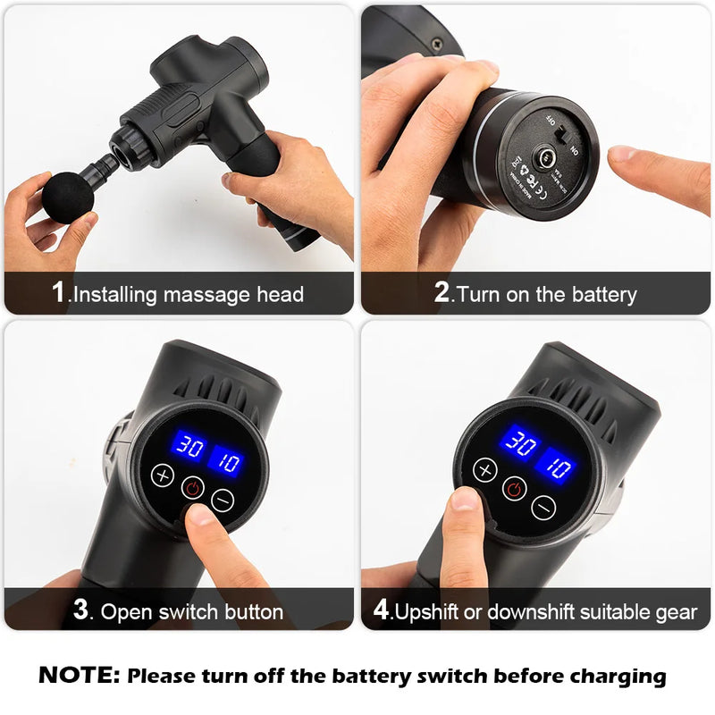 Electric Pain Relief Gun Massager 