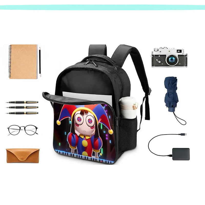 Amazing Digital Circus Children Backpack  Cartoon Anime Game School Bag for Boy Girls  Durable and Softback for Books Bag 