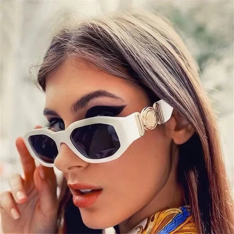 Small Steam  Sunglasses Wome/Men Fashion Personality rregular Ladies Women Vintage Cat eye Sun Glasses 