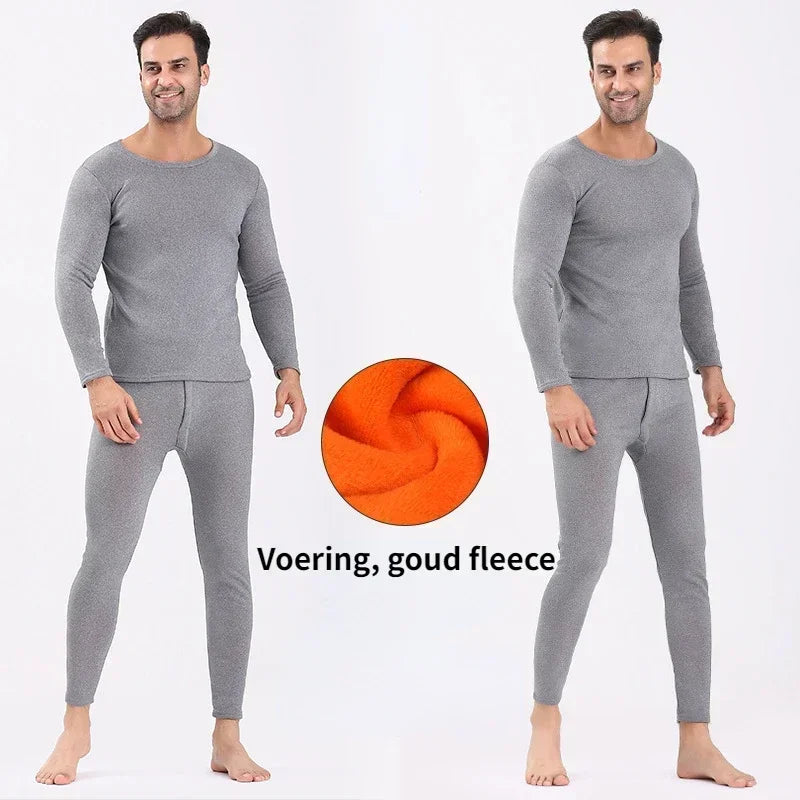 Thermal Underwear Sets Men Winter Long Johns Women Plus Velvet Thickening Inner Wear Fleece Keep Warm Lingerie 