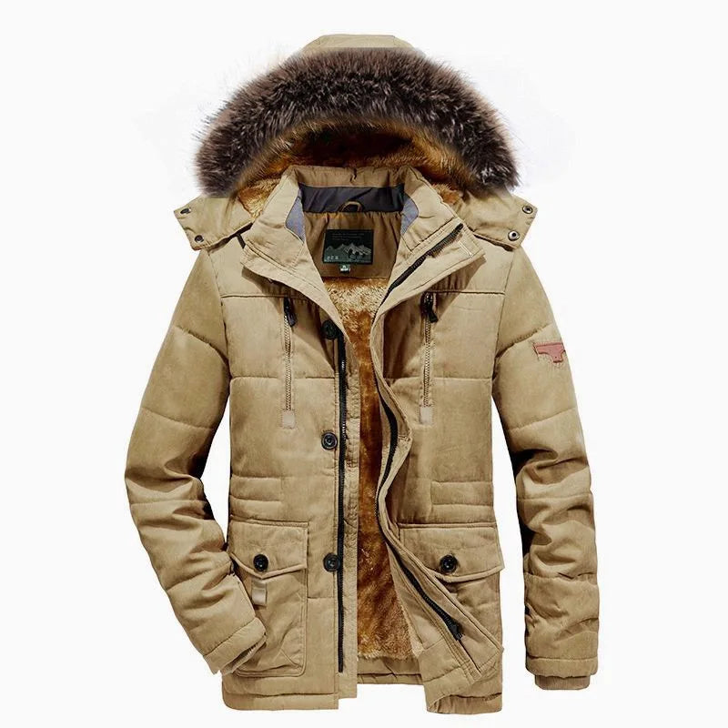 Good Quality Male Fit Winter Coats Multi-pocket Cargo JacketsMen Winter Down Jackets Hooded Casual Long Warm 